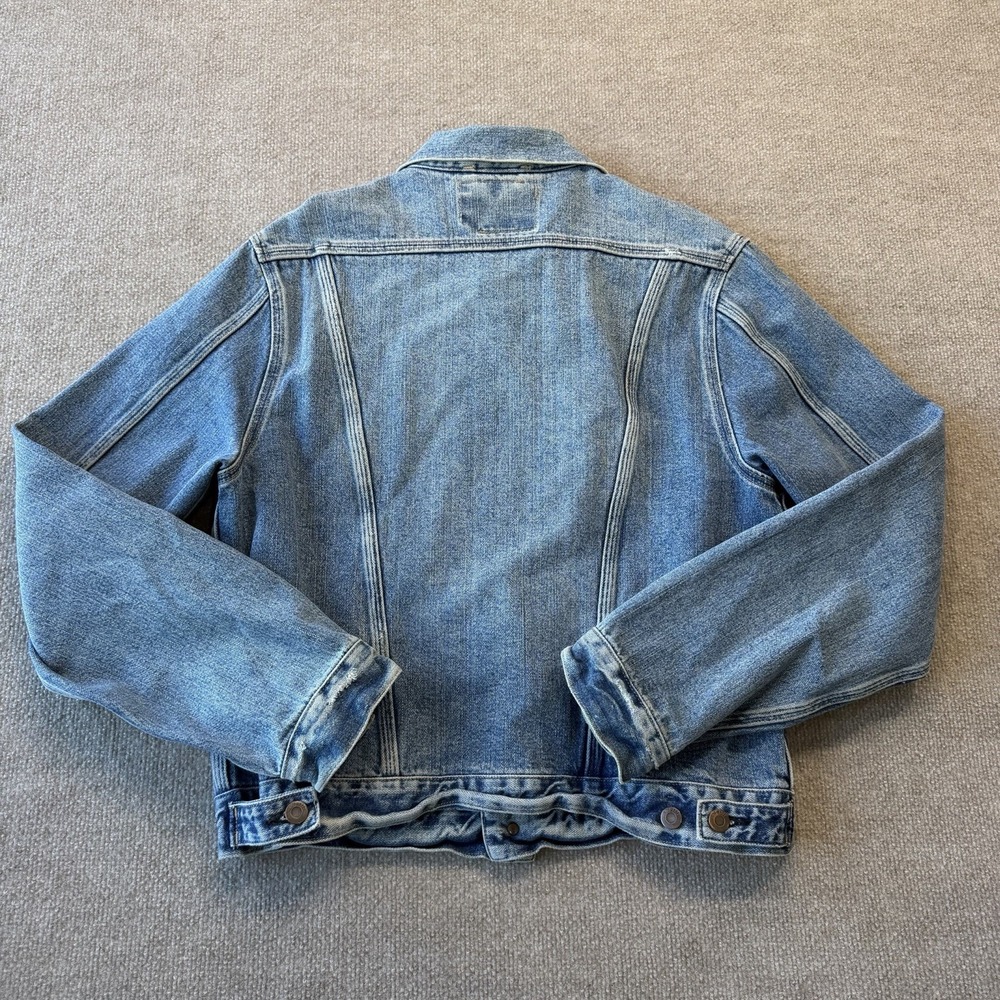 Hollister Sanforized Original California Denim Jean Distressed Jacket‎ Size L - Picture 10 of 11